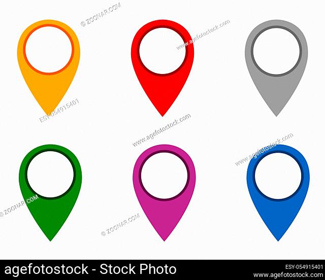 Pins in unterschiedlichen Farben - Locator pins in various colors