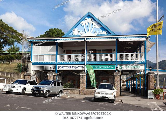 Dominica, Roseau, Fort Young Hotel, shopping area