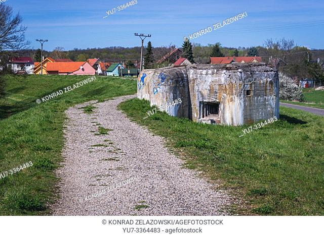 Old bunker in Suchohrad village in Malacky District in the Bratislava Region of western Slovakia