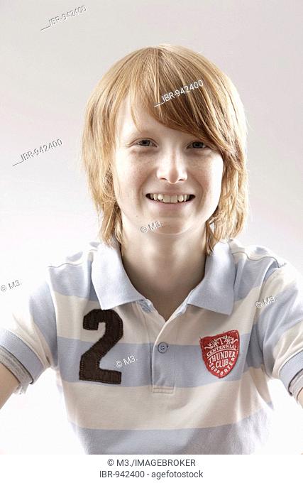 12 year-old boy, smiling
