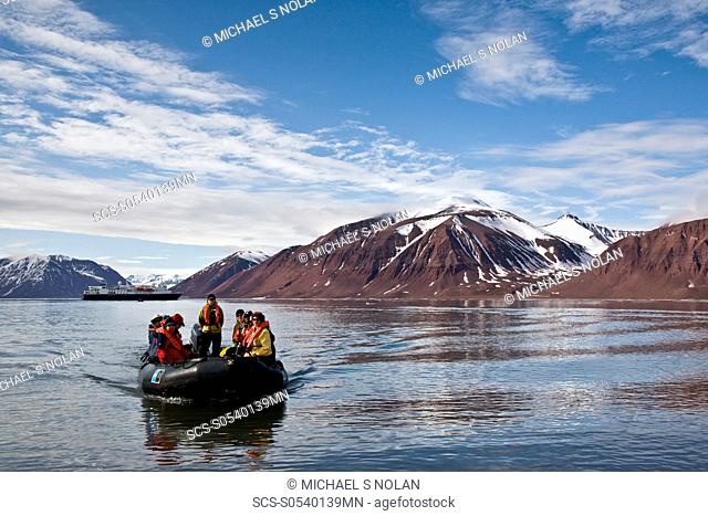 Natural history staff from the Lindblad Expedition ship National Geographic Explorer doing various things in and around the Svalbard Archipelago in the summer...