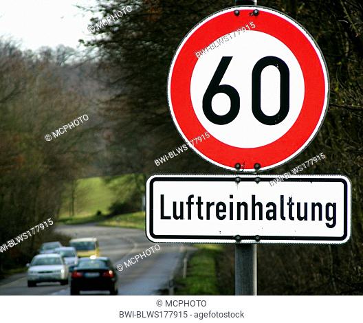Speed limit 60 because of air pollution control