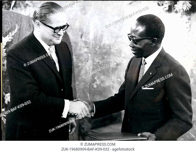Sep. 09, 1968 - Riots at the Frankfurt Book Pair At the conferment of the peace award of the German Book Trade to Leopold Senghor, States' President of Senegal