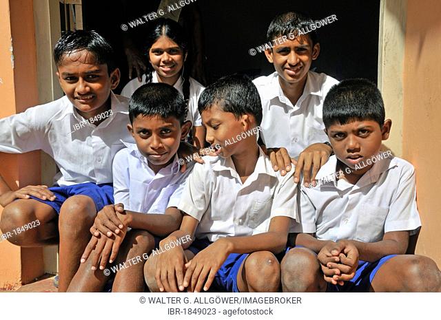 School for the deaf, pupils, Beliatta, Sri Lanka, Ceylon, South Asia, Asia