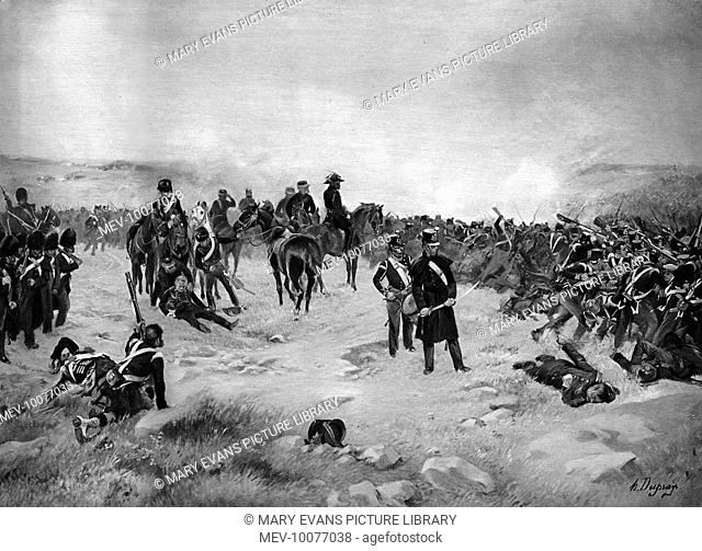 The generals watch as the infantry engage in hand-to- hand fighting