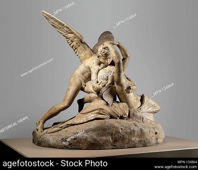 Cupid and Psyche. Artist: Antonio Canova (Italian, Possagno 1757-1822 Venice); Date: 1794; Culture: Italian, Rome; Medium: Plaster; Dimensions: Overall: 53 x 59...