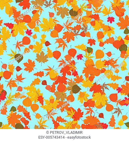 Autumn leaves, seamless background