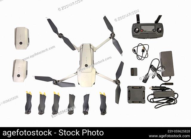 Drone on with different accessories