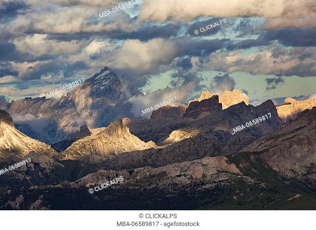 Ampezzo Dolomites from Sass Ciampac, Badia Valley, South Tyrol, Italy