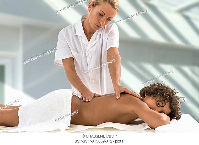 Child having massage
