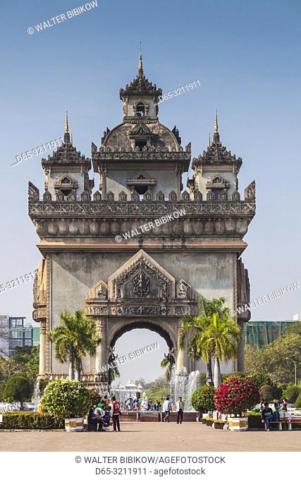 Laos, Vientiane, Patuxai, Victory Monument