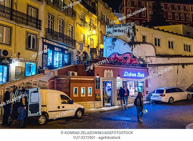 Lisboa bar on Calcada do Carmo street in Lisbon, Portugal