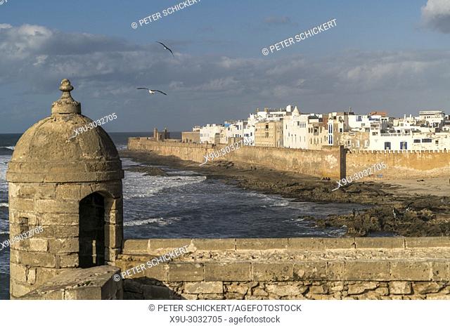 fortress Scala du Port and the medina in Essaouira, Kingdom of Morocco, Africa