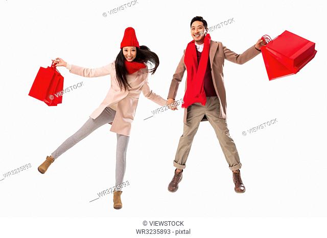 Young couples shopping in the New Year