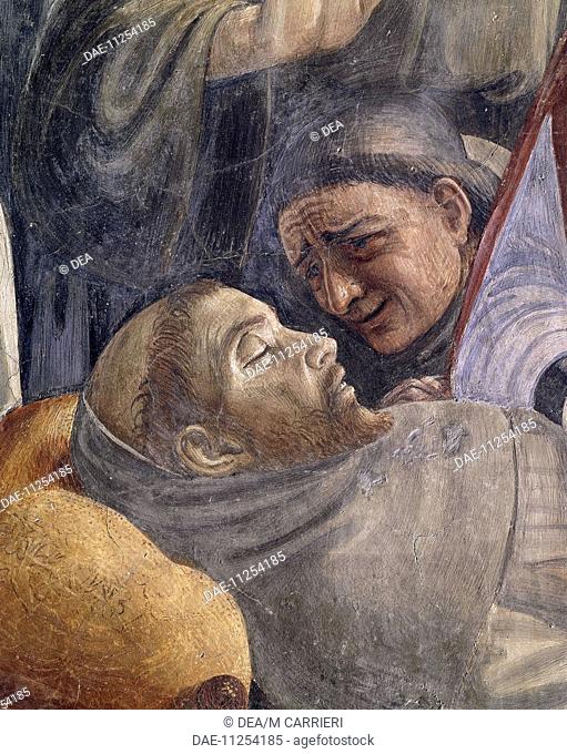 Death of St Francis, detail from the Stories of St Francis of Assisi, 1483-1486, by Domenico Ghirlandaio (1449-1494), fresco