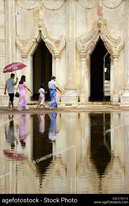 Myanmar, Bagan, Ananda temple after a monsoon rain