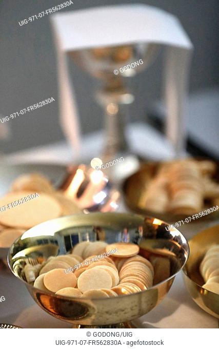 Communion Wafers in Bowl
