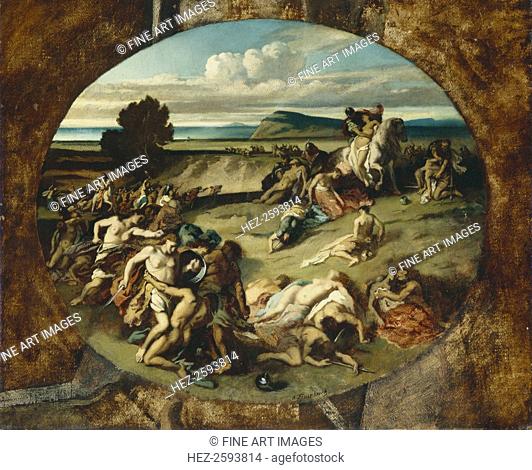 The Battle of the Amazons, 1857. Found in the collection of the Landesmuseum für Kunst und Kulturgeschichte, Oldenburg