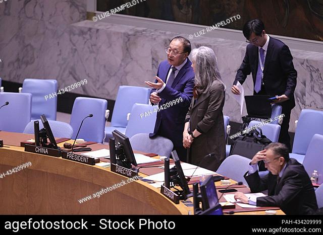 United Nations, New York, USA, November 10, 2023 - Zhang Jun, Permanent Representative of China to the United Nations and President of the Security Council for...
