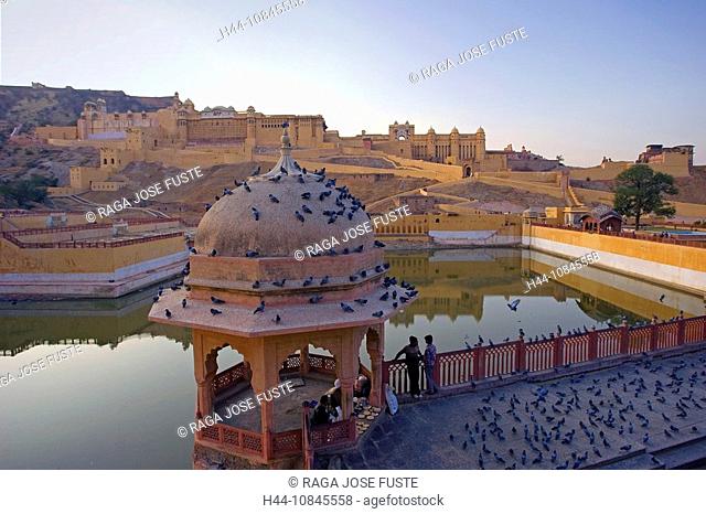 India, State of Rajasthan, town, Amber, north of Jaipur city, Amber Fort, Asia, travel, January 2008, architecture, bu