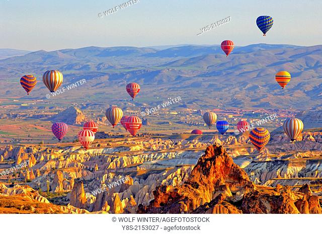 Hot Air Ballons above the Uergip Valley in Cappadocia