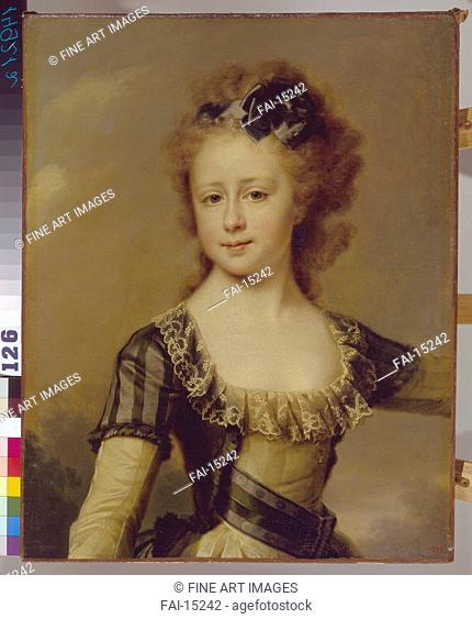 Grand Duchess Maria Pavlovna of Russia (1786–1859). Levitsky, Dmitri Grigorievich (1735-1822). Oil on canvas. Russian Art of 18th cen. . 1790s
