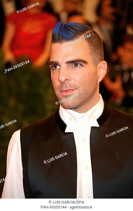 Actor Zachary Quinto arrives at the Costume Institute Gala for the ""Punk: Chaos to Couture"" exhibition at the Metropolitan Museum of Art in New York City, USA