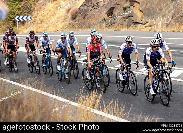 Illustration picture of the pack of riders stage 18 of the 2022 edition of the 'Vuelta a Espana', Tour of Spain cycling race