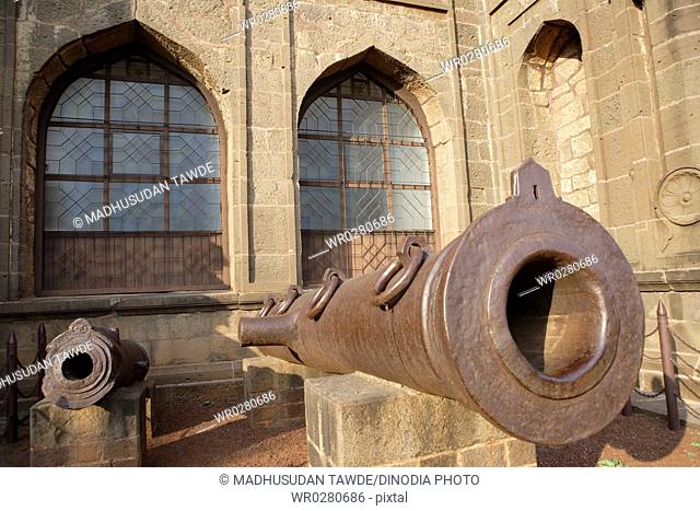 Cannon in front of Gol Gumbaz museum , Bijapur , Karnataka , India