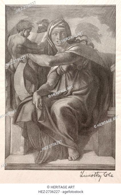 Old Italian Masters: The Delphian Sibyl, 1890. Creator: Timothy Cole (American, 1852-1931)