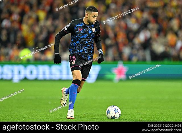 Youssef En-Nesyri (15) of Sevilla pictured during the Uefa Champions League matchday 6 game in group B in the 2023-2024 season between Racing Club de Lens and...