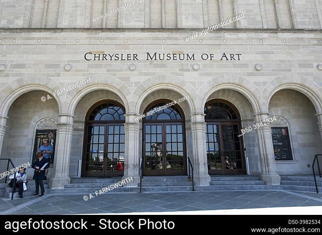 Norfolk, Virginia, USA The exterior entrance of the Chrysler Art Museum