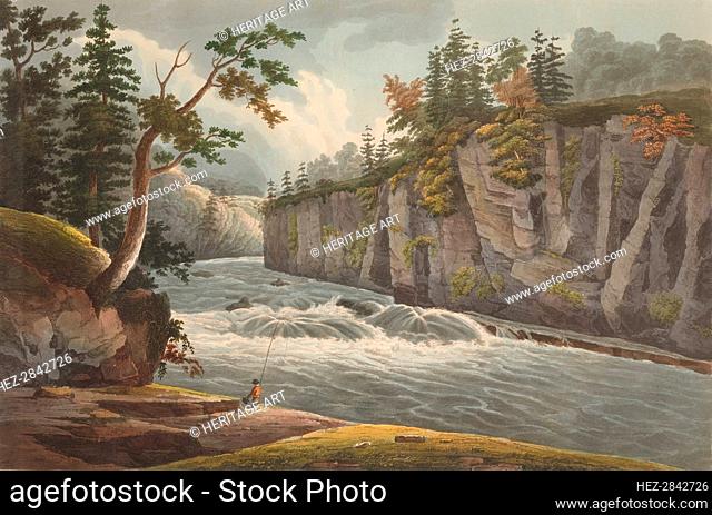 Rapids Above Hadley's Falls (No. 4 of The Hudson River Portfolio), 1822-23. Creator: John Hill