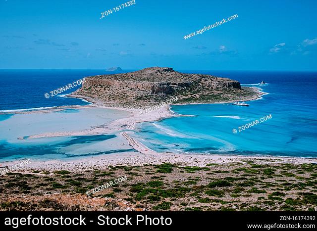 Balos Beach Cret Greece, Balos beach is on of the most beautiful beaches in Greece at the Greek Island Europe