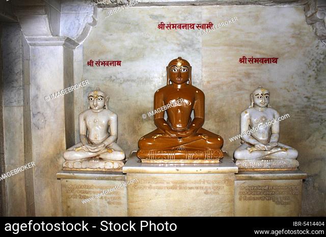 Statues, Tirthankara, Adinatha Temple, Jain Temple, Ranakpur, Rajasthan, India, Asia