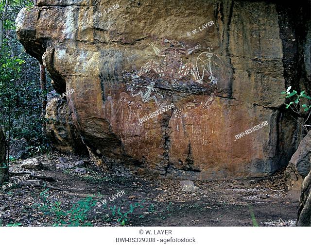 Aborigine rock paintings, Australia, Kakadu National Park