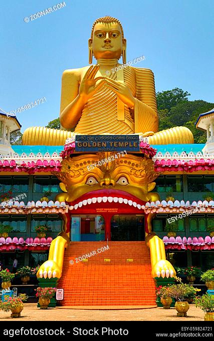 Dambula golden temple in Sri lanka - great buddhistic landmark