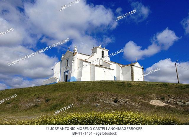 Church inside the castle, Arraiolos, Alentejo, Portugal, Europe
