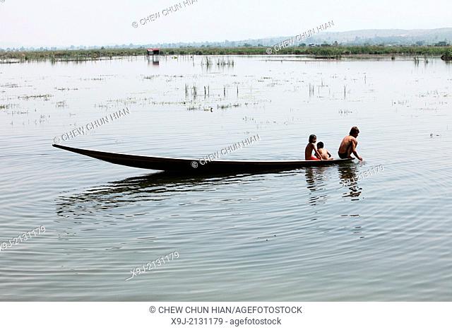 Boats on Inle Lake, Shan states, Burma