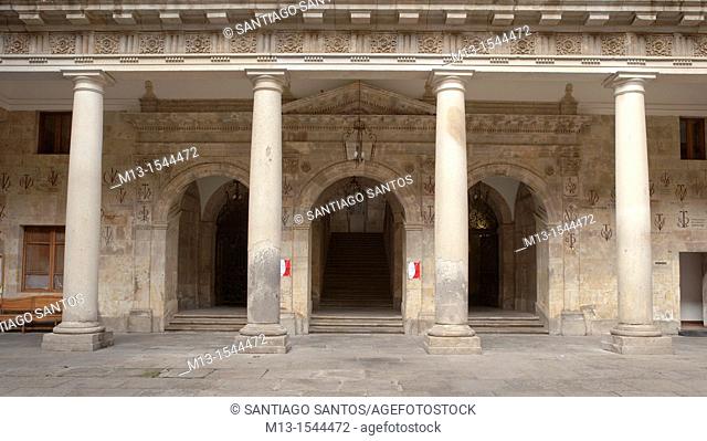 Anaya Palace Interior, Colegio de San Bartolomé. University of Salamanca. Castilla y León. Spain. Europe