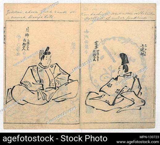 Sketches of People. Artist: Kokan (late 17th-early 18th century); Period: Edo period (1615-1868); Date: 1724; Culture: Japan; Medium: Ink on paper; Dimensions:...
