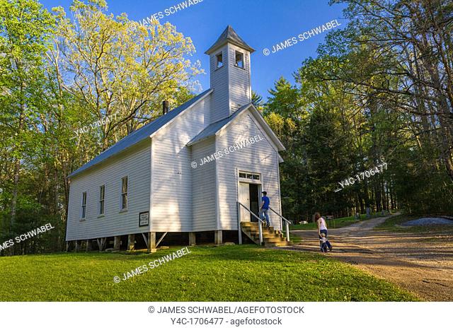 Cades Cove Missionary Baptist Chruch in Cades Cove in the Great Smoky Mountains National Park in Tennessee founded in 1839