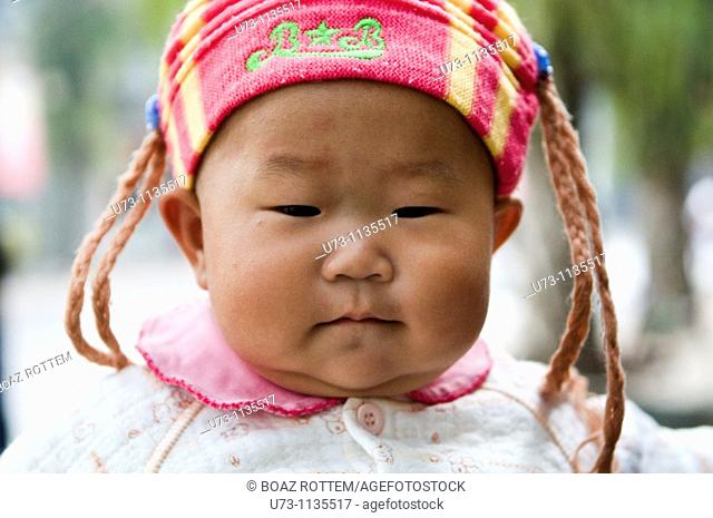 A very cute chubby Chinese baby