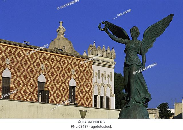 Guardian angel sculpture in front of palace, Doge's Palace, Venice, Italy