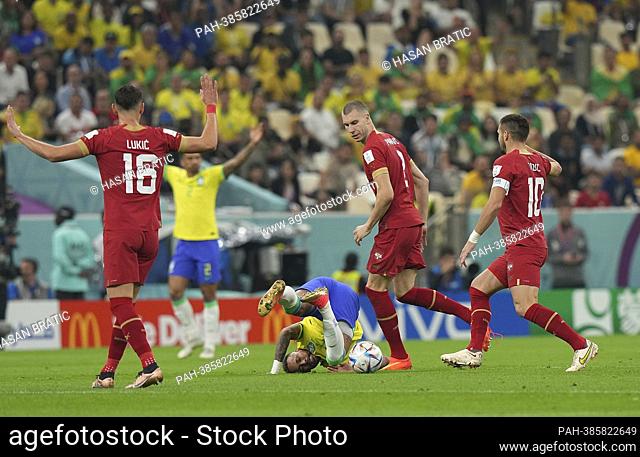 November 24th, 2022, Khalifa International Stadium, Doha, QAT, World Cup FIFA 2022, Group G, Brazil vs Serbia, in the picture Brazil's forward Neymar