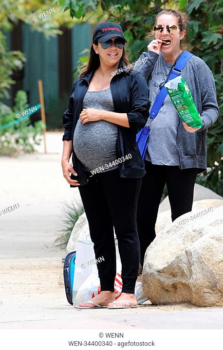 Pregnant Eva Longoria surrounds herself with close friends the day after her beloved dog Jinxy dies. The actress was spotted at a park in Beverly Hills for a...