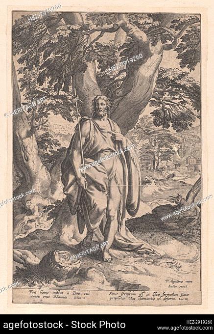 Saint John the Baptist in the wilderness, 1575-1675. Creator: Anon