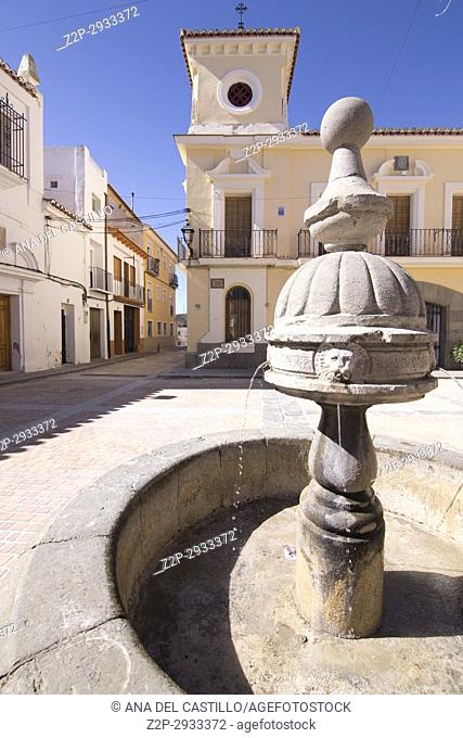 Benafer is a village in Castellon province Spain Fountain and city hall