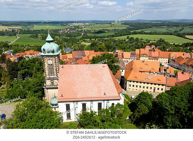 View over Stolpen, Saxony, Germany