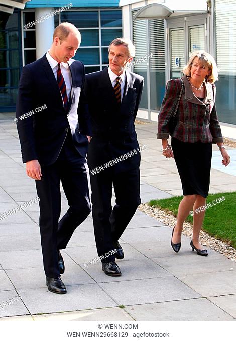 The Duke of Cambridge leaving the 'Step into Health' military employment programme at the Ark Centre, Basingstoke and North Hampshire Hospital Featuring: Prince...